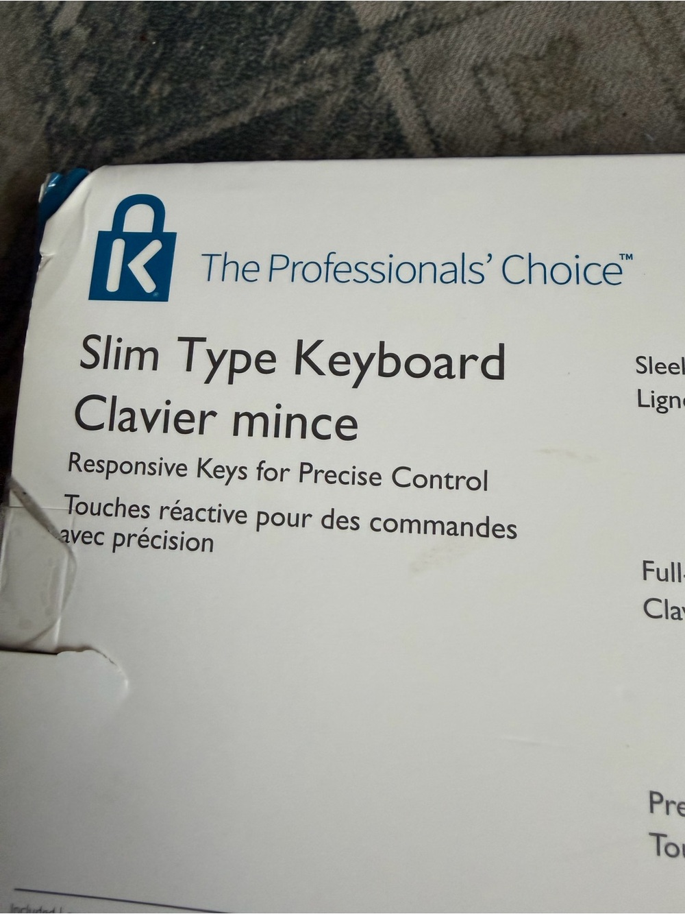 Kensington Slim Type Wired Keyboard (model K72357USA) designed for Windows. - Picture 7 of 13